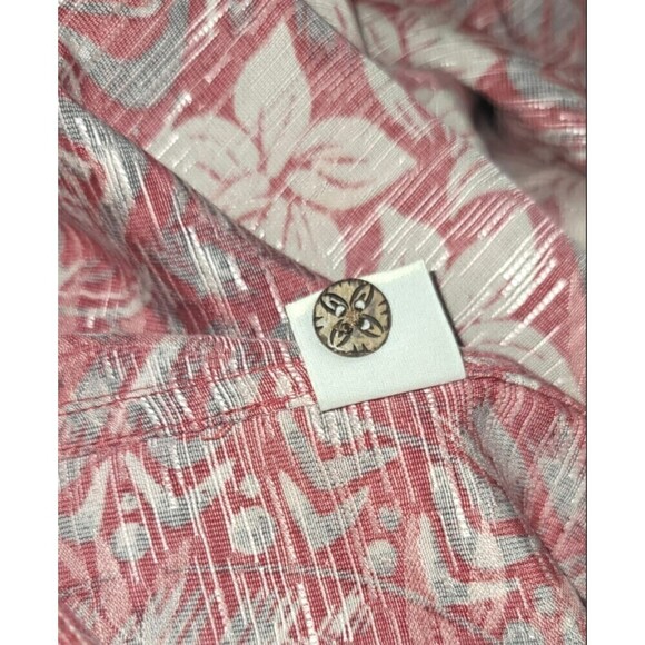 Caribbean Silk Button Down Shirt - Size L - Picture 8 of 9